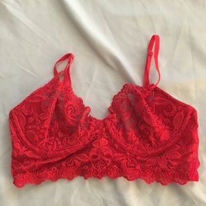 Forever 21 Red Lace Bralette